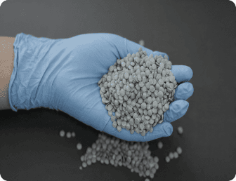 Recycled plastic granules